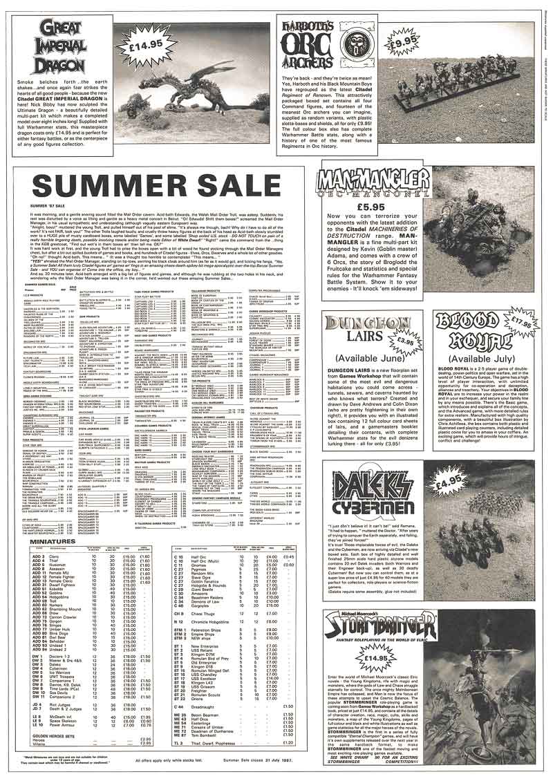 1987 Summer Flyer