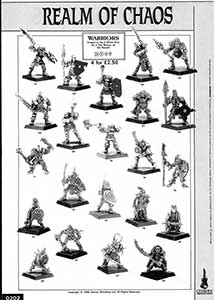 Realms of Chaos: Chaos Warriors - Spring 1988 Flyer