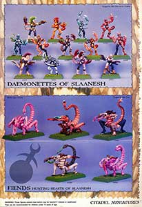 Daemonettes of Slaanesh / Fiends of Slaanesh - White Dwarf 106