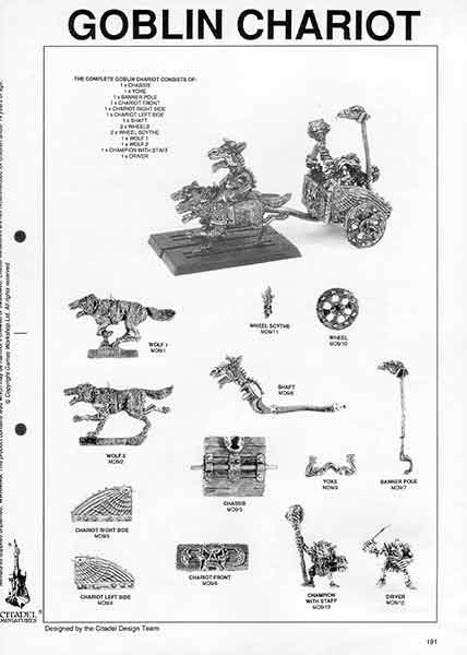 MD9 Goblin War Chariot - 1991 Catalogue