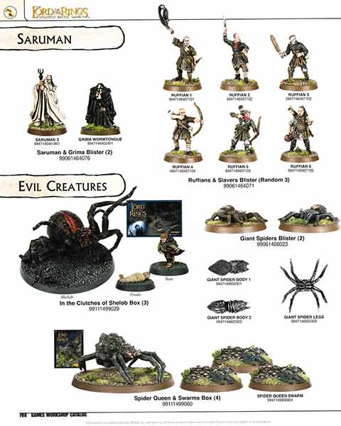 lord of the rings creatures list