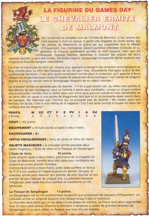 1997 Games Day France Bretonnian Knight - rules