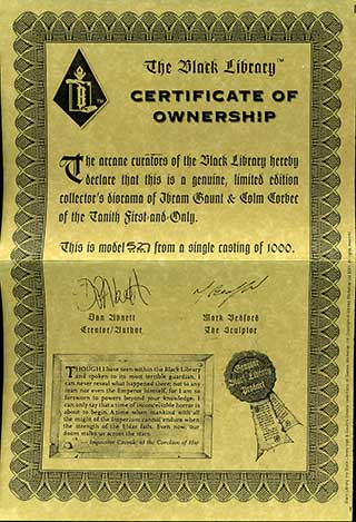 Gaunt's Ghosts - certificate