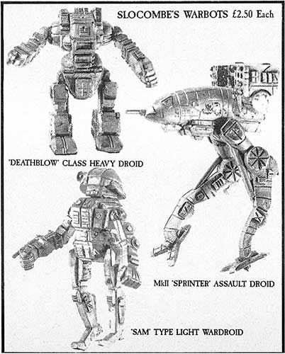 Slocombe's Warbots: October 1987 Flyer