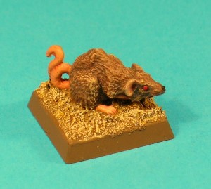 Figure 4, Giant Rat II.<br>This is the second Giant Rat, sitting back on it's haunches, ready to pounce. See ADD61 for more Giant Rats.